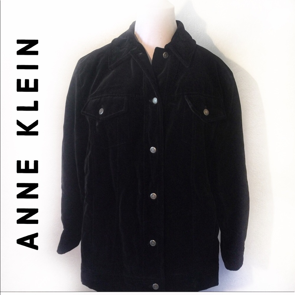 Anne Klein Vintage Wmn’s Blk Velvet Sz M. Thermo